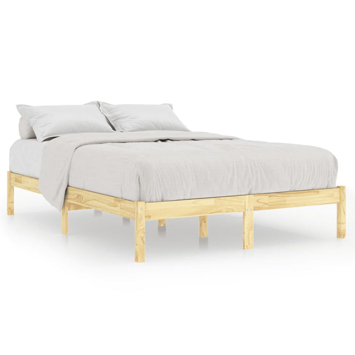 809997 vidaXL Bed Frame without Mattress Solid Wood 140x190 cm