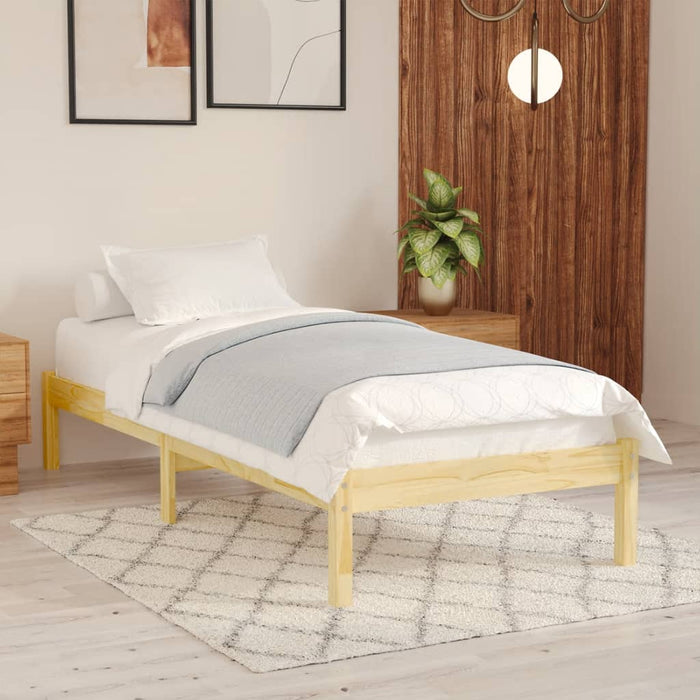 810002 vidaXL Bed Frame without Mattress Solid Wood 90x200 cm