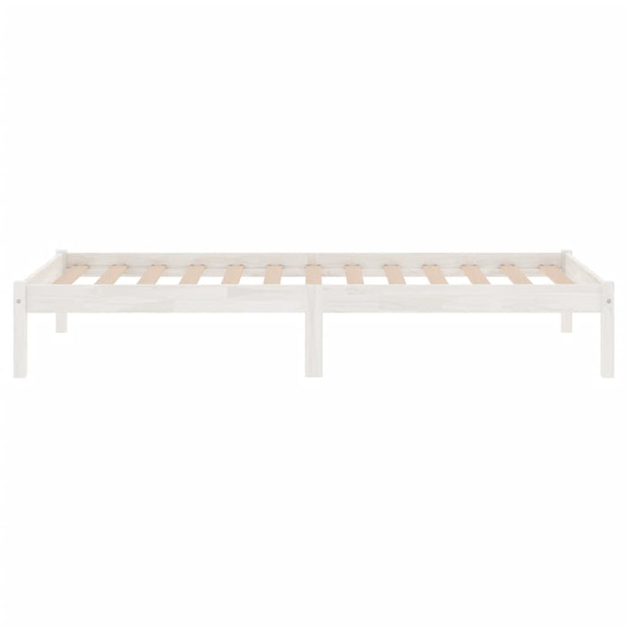 810008 vidaXL Bed Frame without Mattress White Solid Wood 100x200 cm