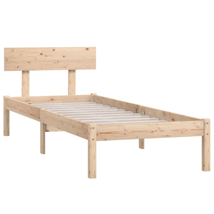 Bed Frame without Mattress Solid Wood 90x200 cm