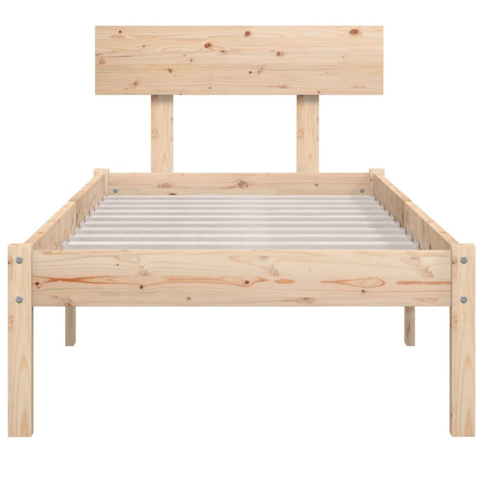 Bed Frame without Mattress Solid Wood 90x200 cm