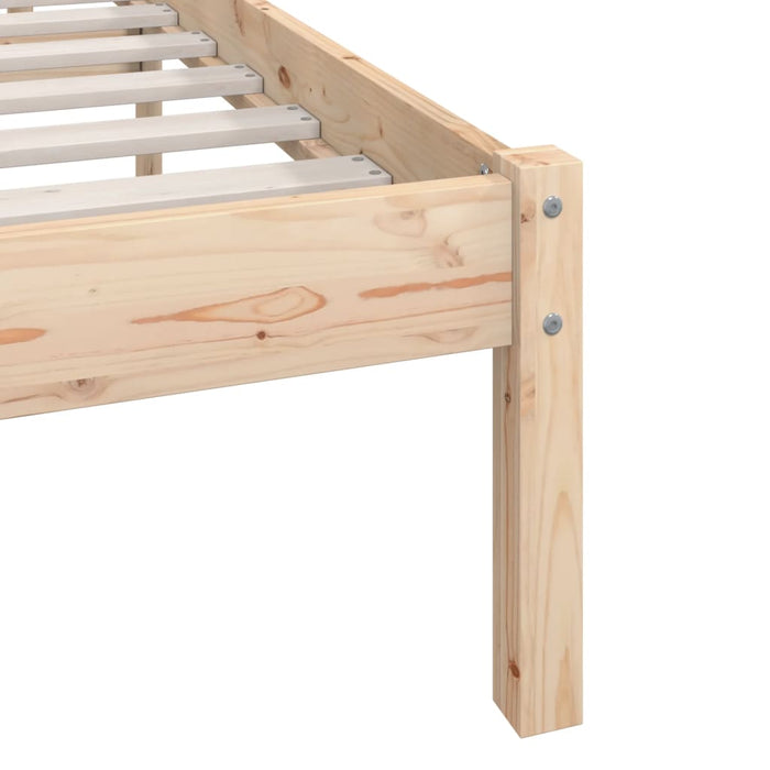 Bed Frame without Mattress Solid Wood 90x200 cm