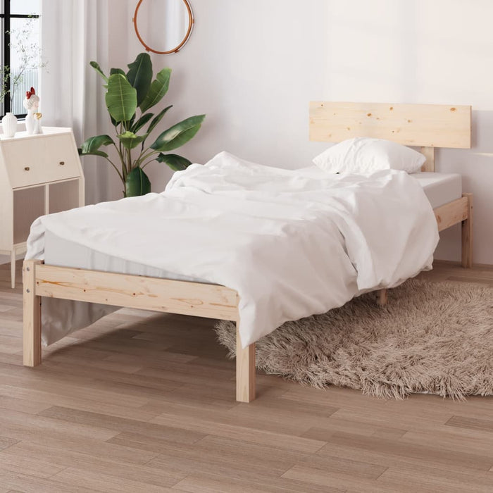 Bed Frame without Mattress Solid Wood 90x200 cm