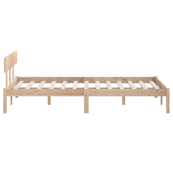 Bed Frame without Mattress Solid Wood Pine King Size