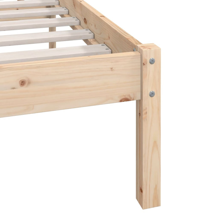 Bed Frame without Mattress Solid Wood Pine King Size