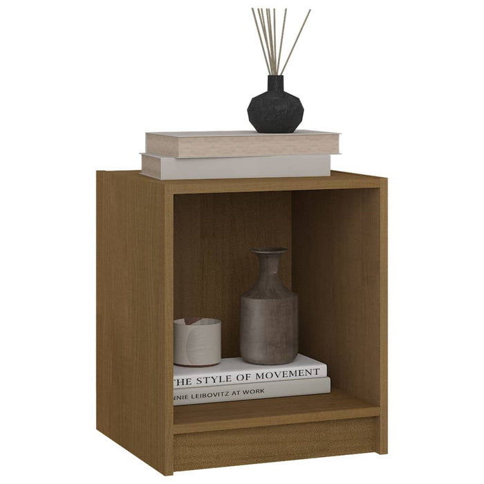 Bedside Cabinet Honey Brown 35.5x33.5x41.5 cm Solid Pinewood