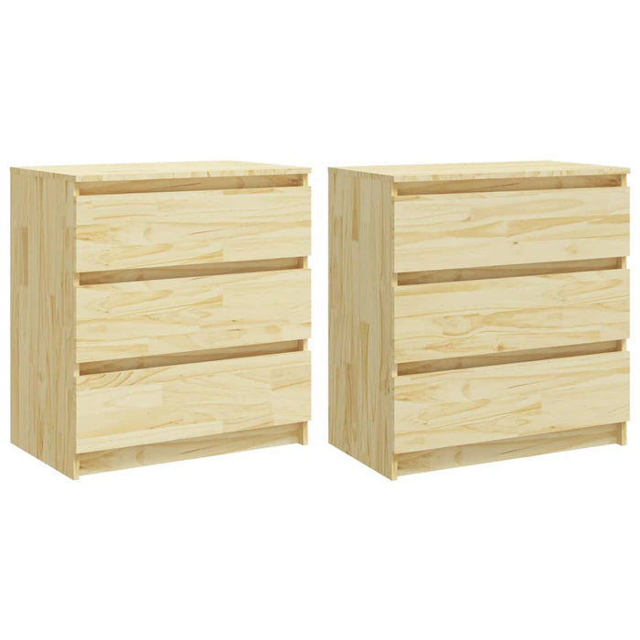 Bedside Cabinets 2 pcs 60x36x64 cm Solid Pinewood