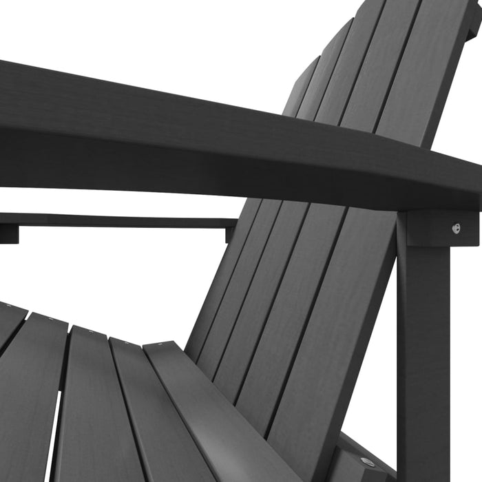 Садовый стул Adirondack с подставкой для ног HDPE Антрацит