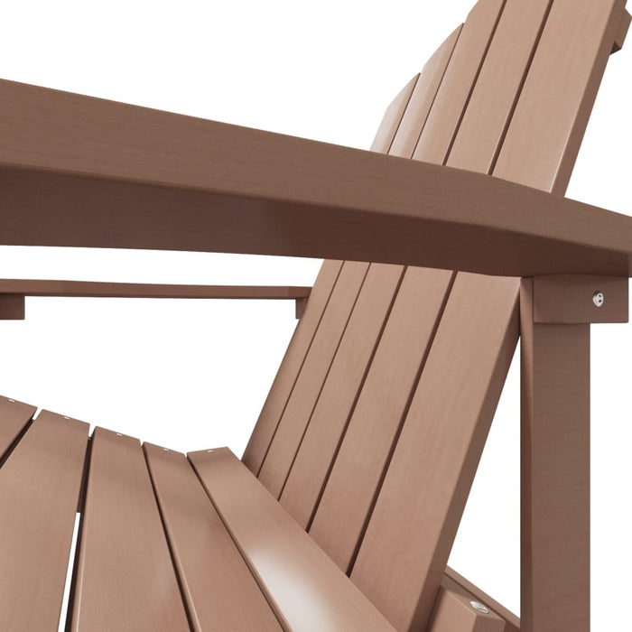 Садовый стул Adirondack с подставкой для ног HDPE Brown