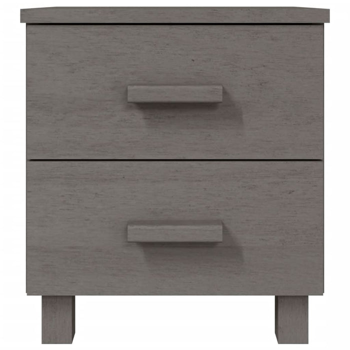 Bedside Cabinet HAMAR Light Grey 40x35x44.5 cm Solid Pinewood