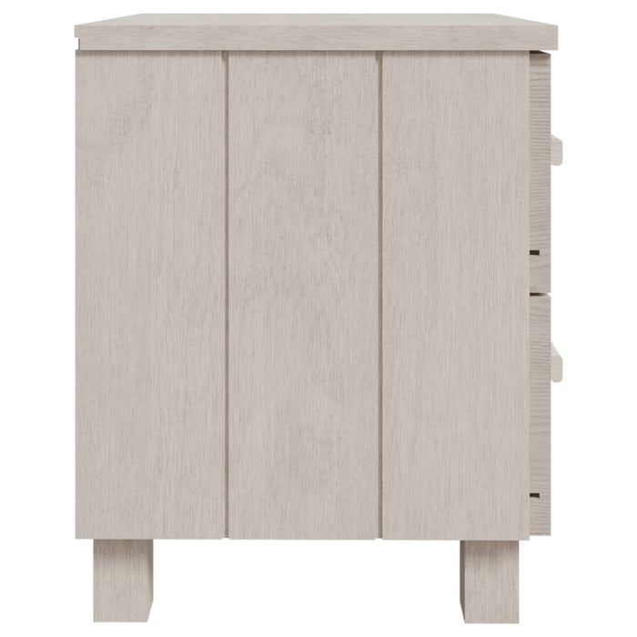 Bedside Cabinets HAMAR 2 pcs White 40x35x44.5 cm Solid Wood