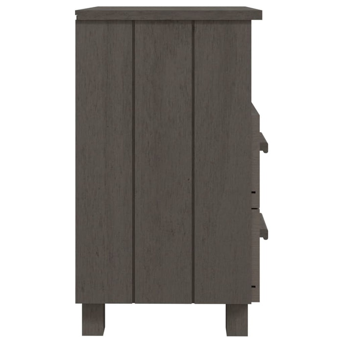 Bedside Cabinet HAMAR Light Grey 40x35x62 cm Solid Wood Pine