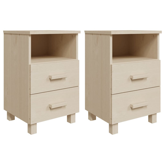 Bedside Cabinets HAMAR 2 pcs Honey Brown 40x35x62 cm Solid Wood