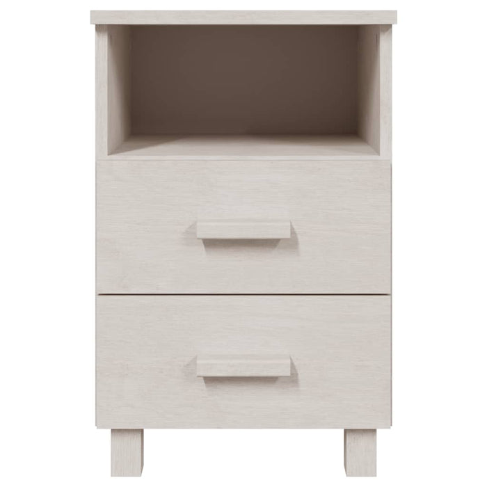 Bedside Cabinets HAMAR 2 pcs White 40x35x62 cm Solid Wood