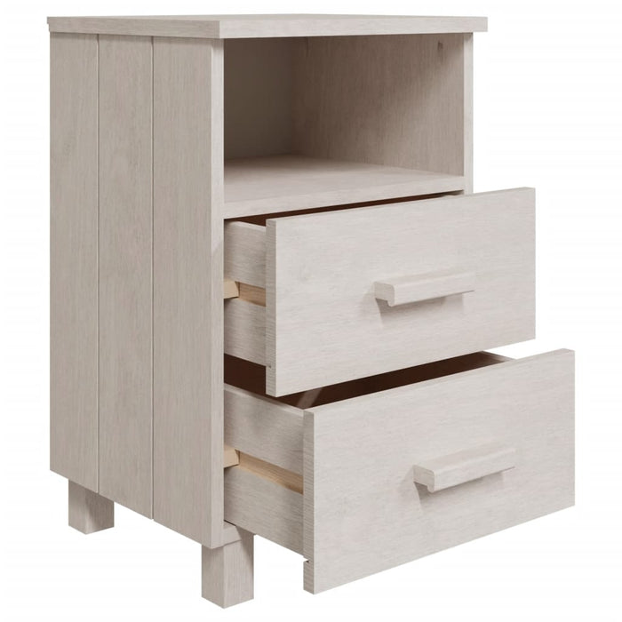 Bedside Cabinets HAMAR 2 pcs White 40x35x62 cm Solid Wood