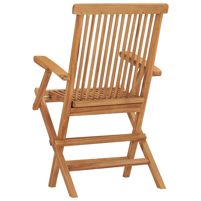 Folding Garden Chairs 8 pcs Solid Teak Wood