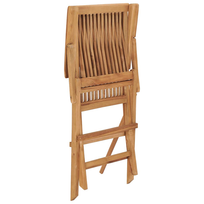 Folding Garden Chairs 8 pcs Solid Teak Wood