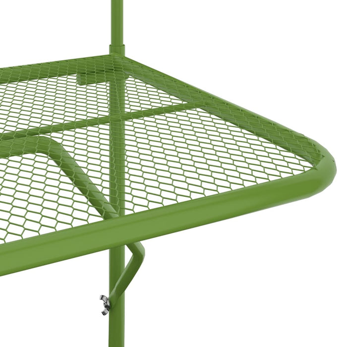 Balcony Table Green 60x40 cm Steel