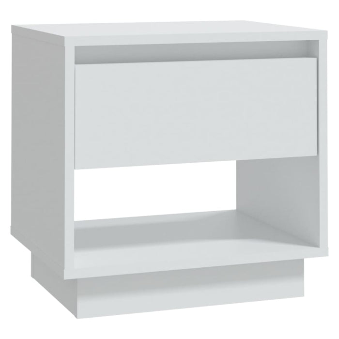 Bedside Cabinet White 45x34x44 cm Engineered Wood