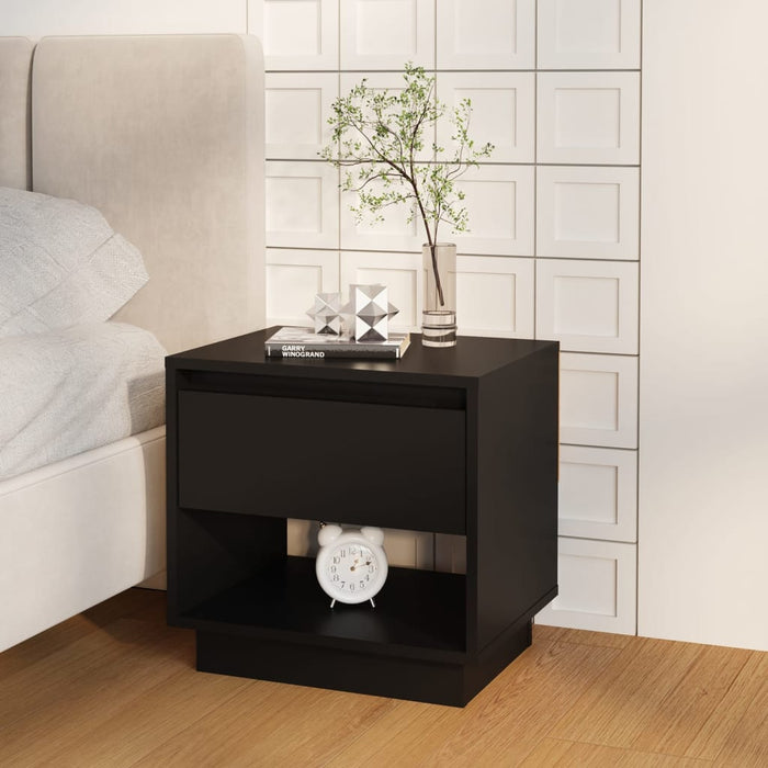 Noptiera 2 buc Negru 45x34x44 cm Lemn de Inginerie