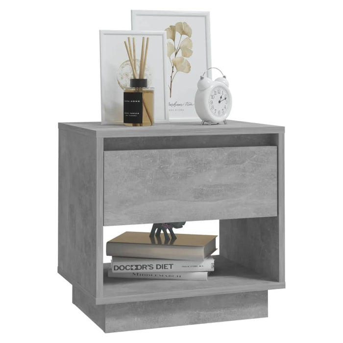 Bedside Cabinets 2 pcs Concrete Grey 45x34x44 cm Engineered Wood