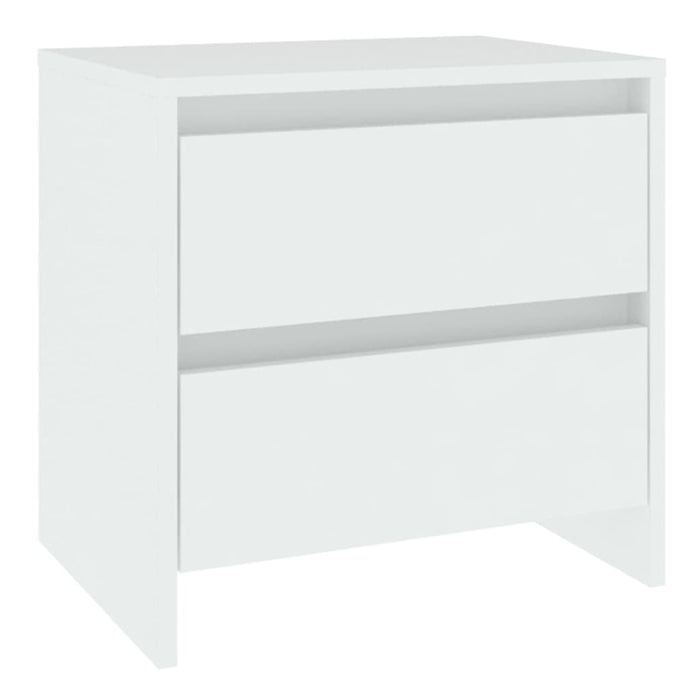 Bedside Cabinet White 45x34.5x44.5 cm Engineered Wood