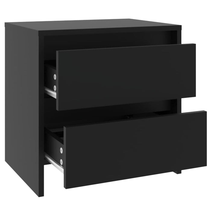 Bedside Cabinet Black 45x34.5x44.5 cm Engineered Wood