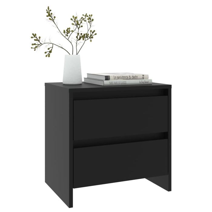 Bedside Cabinet Black 45x34.5x44.5 cm Engineered Wood