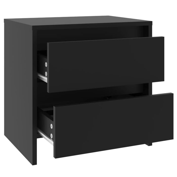 Bedside Cabinets 2 pcs Black 45x34.5x44.5 cm Engineered Wood