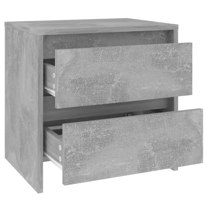 Bedside Cabinet Concrete Grey 45x34.5x44.5 cm Engineered Wood