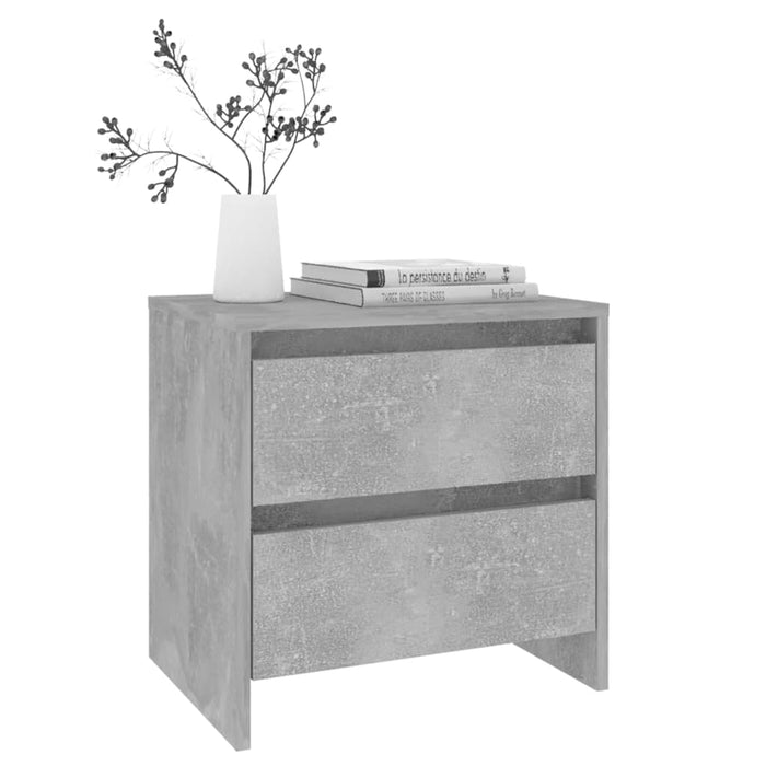 Bedside Cabinet Concrete Grey 45x34.5x44.5 cm Engineered Wood