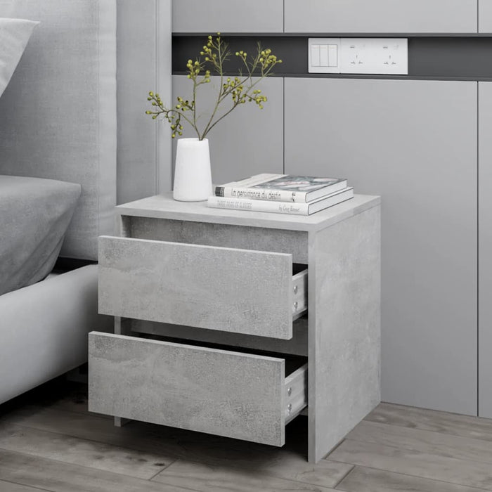 Bedside Cabinet Concrete Grey 45x34.5x44.5 cm Engineered Wood