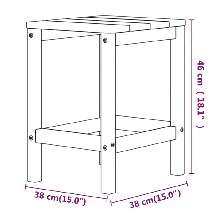 Градински стол Adirondack с маса HDPE бял