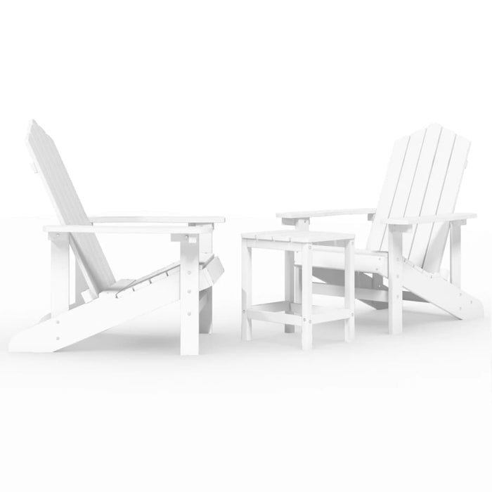 Садовые стулья Adirondack со столом HDPE Белый