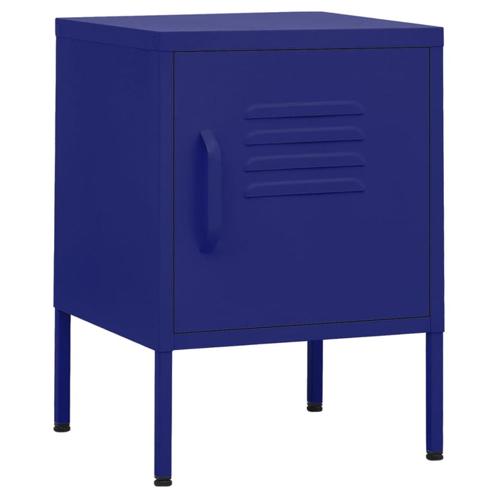 Nightstands 2 pcs Navy Blue 35x35x51 cm Steel