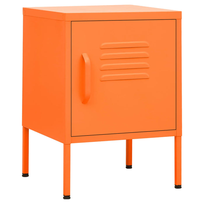 Nightstands 2 pcs Orange 35x35x51 cm Steel