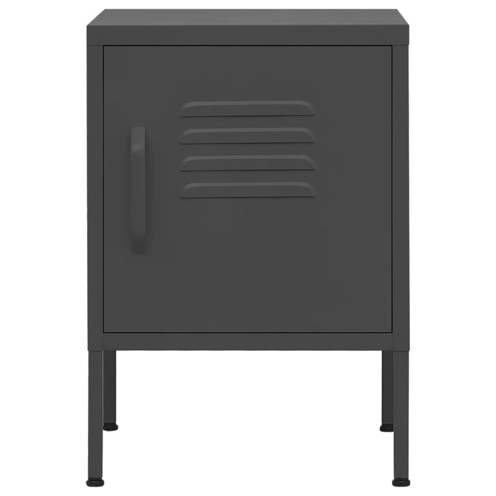 Nightstands 2 pcs Anthracite 35x35x51 cm Steel