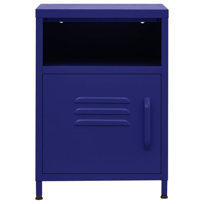 Nightstands 2 pcs Navy Blue 35x35x51 cm Steel