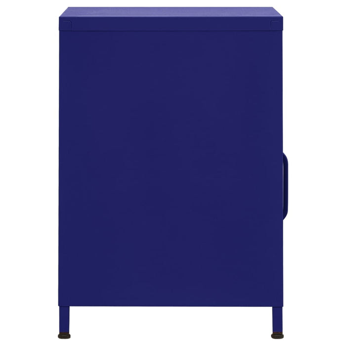 Nightstands 2 pcs Navy Blue 35x35x51 cm Steel