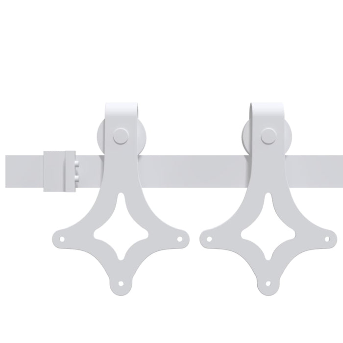 Sliding Door Hardware Kit 200 cm Steel White