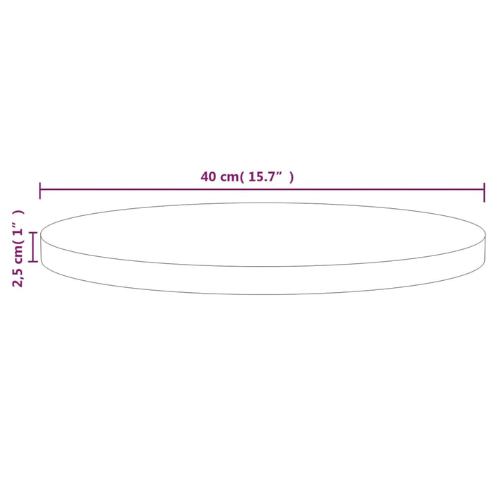 Столешница Ø40x2,5 см Массив дерева Сосна