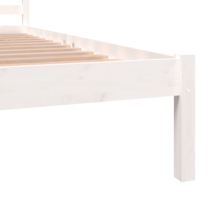 Bed Frame without Mattress 120x190cm White Small Double