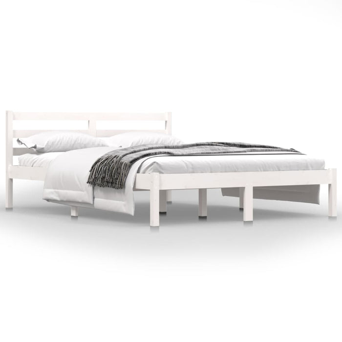 Bed Frame without Mattress 135x190cm White Double