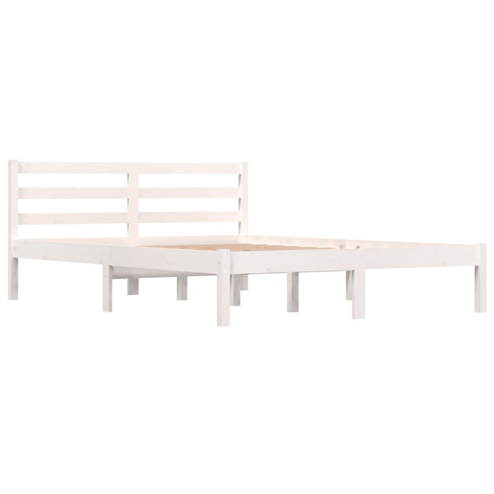 Bed Frame without Mattress 135x190cm White Double