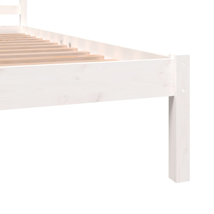 Bed Frame without Mattress 135x190cm White Double