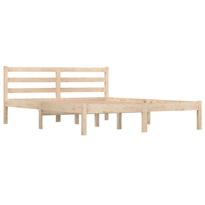 Bed Frame without Mattress Solid Wood Pine 140x190cm