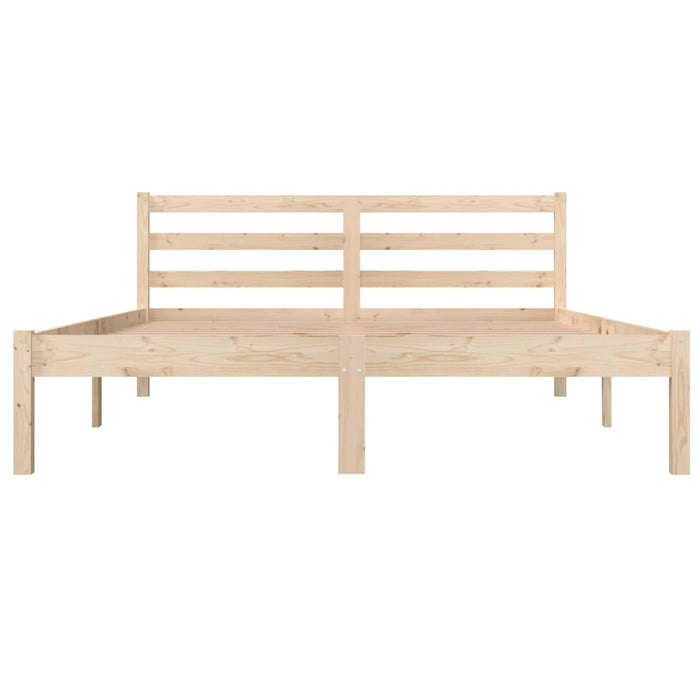 Bed Frame without Mattress Solid Wood Pine 140x190cm