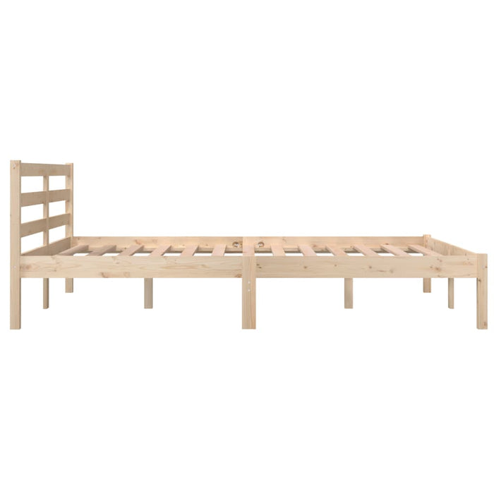 Bed Frame without Mattress Solid Wood Pine 140x190cm