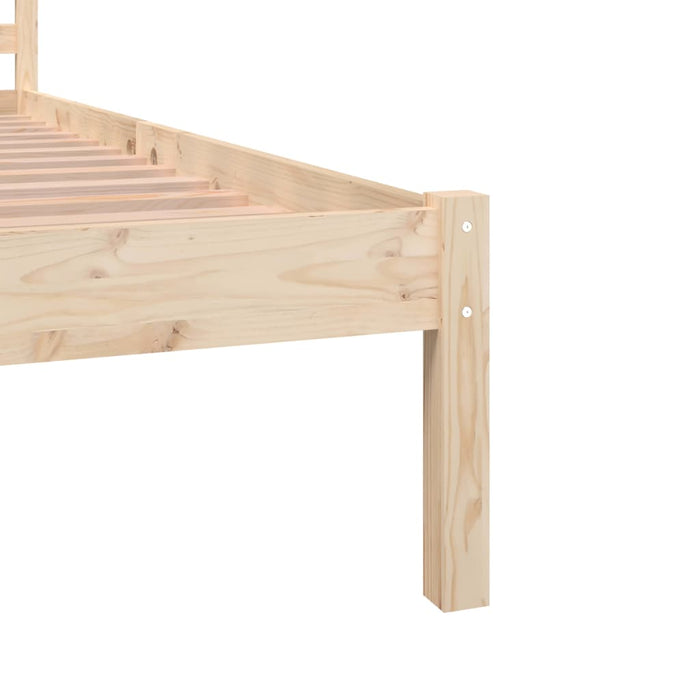 Bed Frame without Mattress Solid Wood Pine 140x190cm