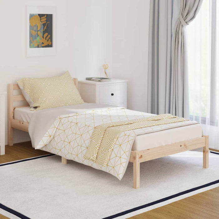 Bed Frame without Mattress Solid Wood Pine 90x200cm